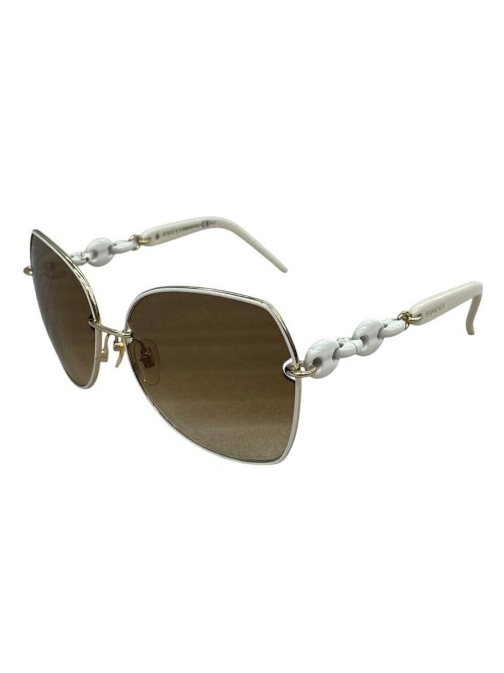Gucci Sunglasses Eyewear White Gold
